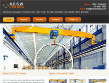 Tablet Screenshot of neswcranes.com